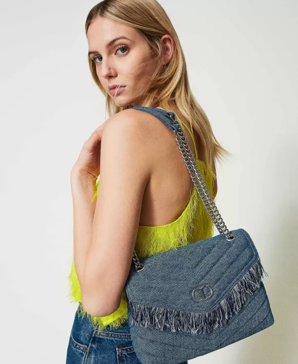 TWINSET Milano Borsa A Tracolla 'Dreamy' In Jeans Blu Flash Sale