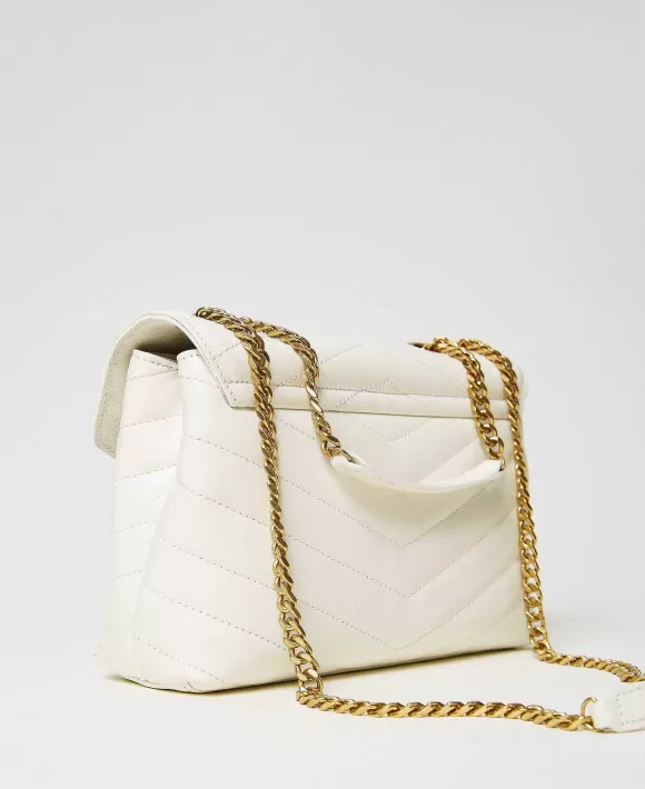 TWINSET Milano Borsa A Tracolla 'Dreamy' In Pelle Bianco Hot