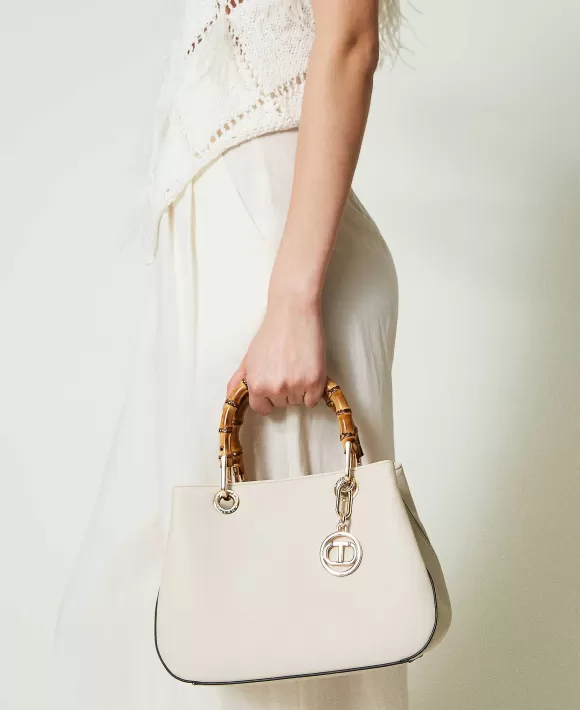 TWINSET Milano Borsa A Tracolla 'Florence' Con Manici In Bamb Bianco Sale