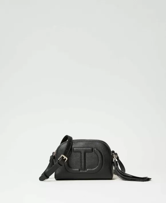 TWINSET Milano Borsa A Tracolla Piccola Con Oval T E Nappa Nero Sale