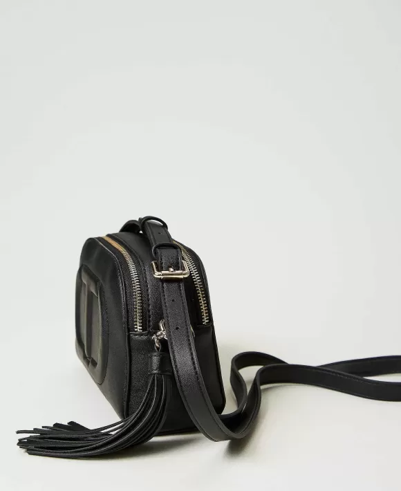 TWINSET Milano Borsa A Tracolla Piccola Con Oval T E Nappa Nero Sale