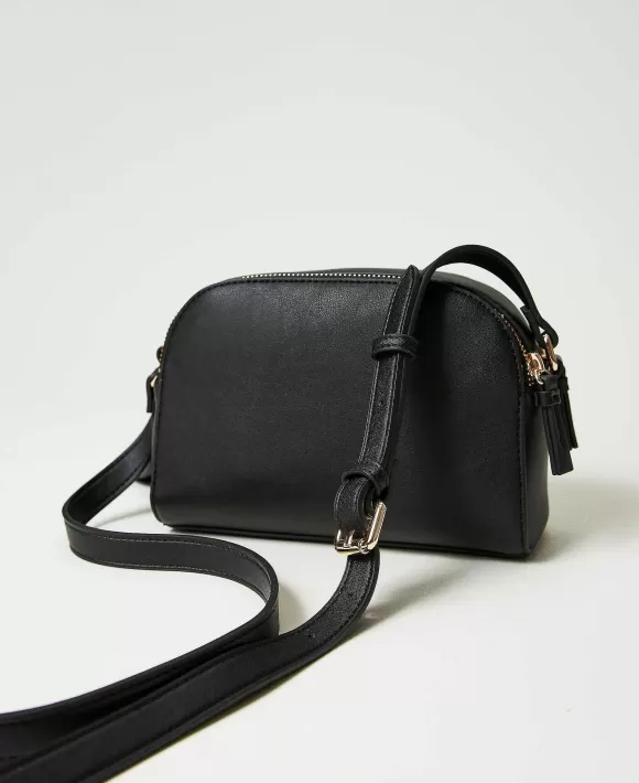 TWINSET Milano Borsa A Tracolla Piccola Con Oval T E Nappa Nero Sale
