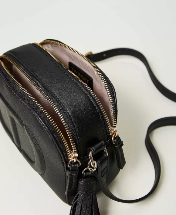 TWINSET Milano Borsa A Tracolla Piccola Con Oval T E Nappa Nero Sale