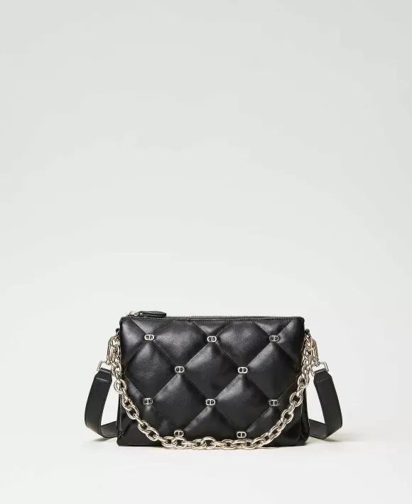 TWINSET Milano Borsa A Tracolla 'Via Manzoni' Grande Con Borchie Nero Cheap