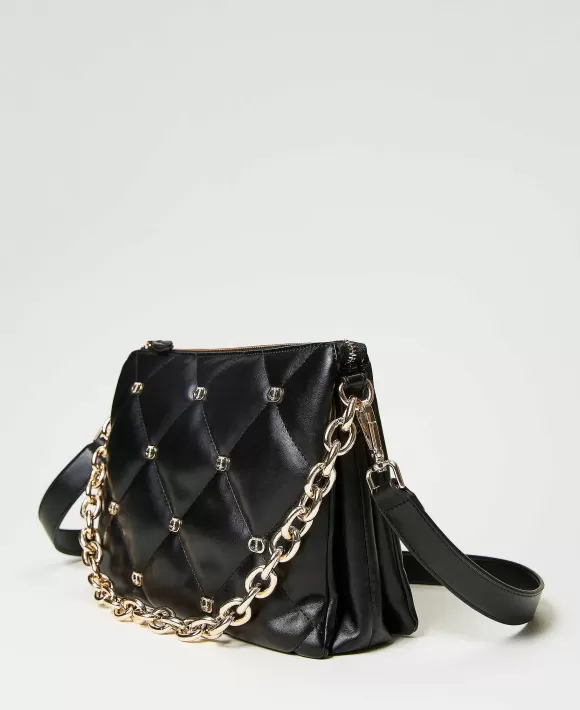 TWINSET Milano Borsa A Tracolla 'Via Manzoni' Grande Con Borchie Nero Cheap