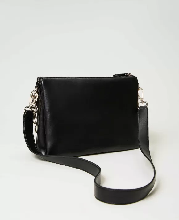 TWINSET Milano Borsa A Tracolla 'Via Manzoni' Grande Con Borchie Nero Cheap