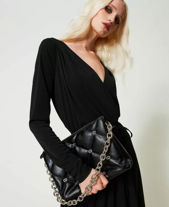 TWINSET Milano Borsa A Tracolla 'Via Manzoni' Grande Con Borchie Nero Cheap