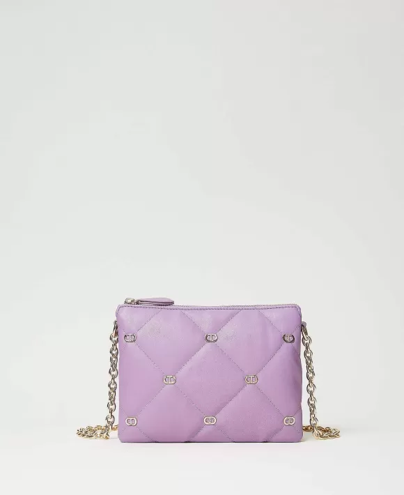 TWINSET Milano Borsa A Tracolla 'Via Manzoni' Media Con Borchie Viola Flash Sale