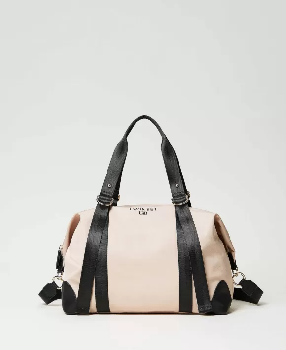 TWINSET Milano Borsa Bicolore Con Logo Beige Discount