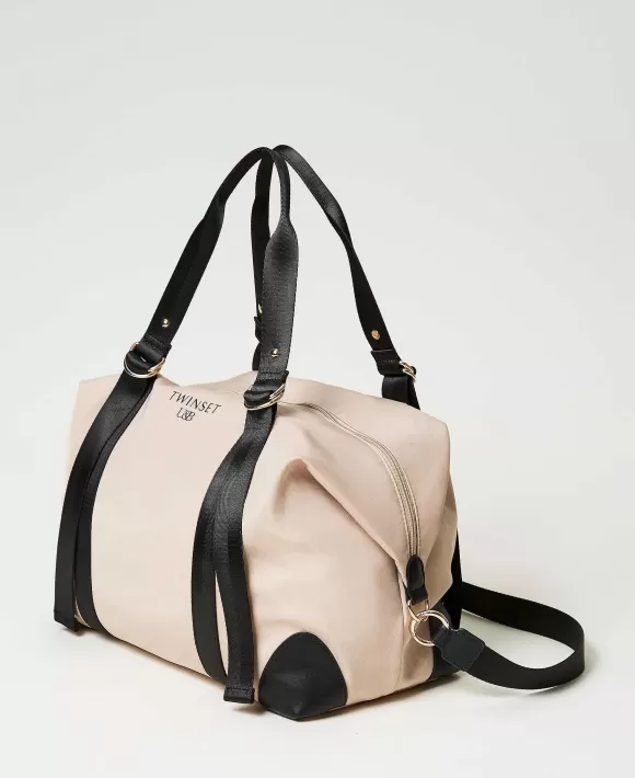 TWINSET Milano Borsa Bicolore Con Logo Beige Discount