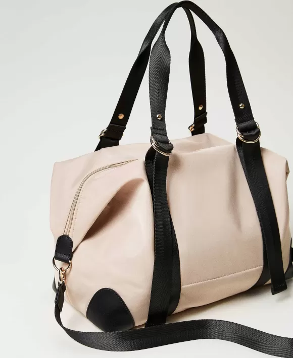 TWINSET Milano Borsa Bicolore Con Logo Beige Discount