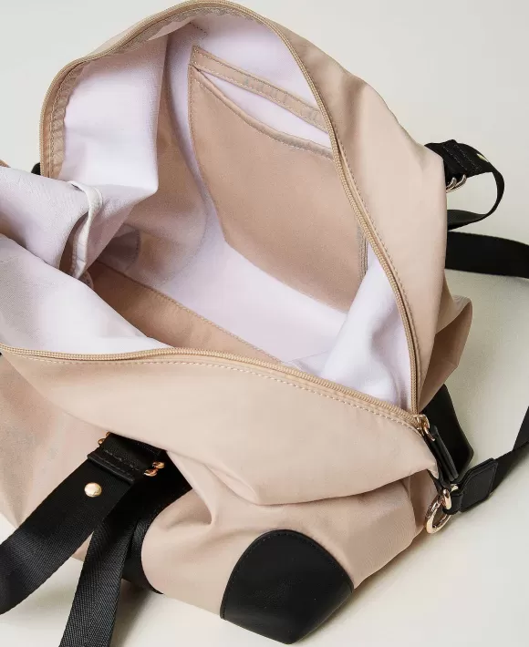 TWINSET Milano Borsa Bicolore Con Logo Beige Discount