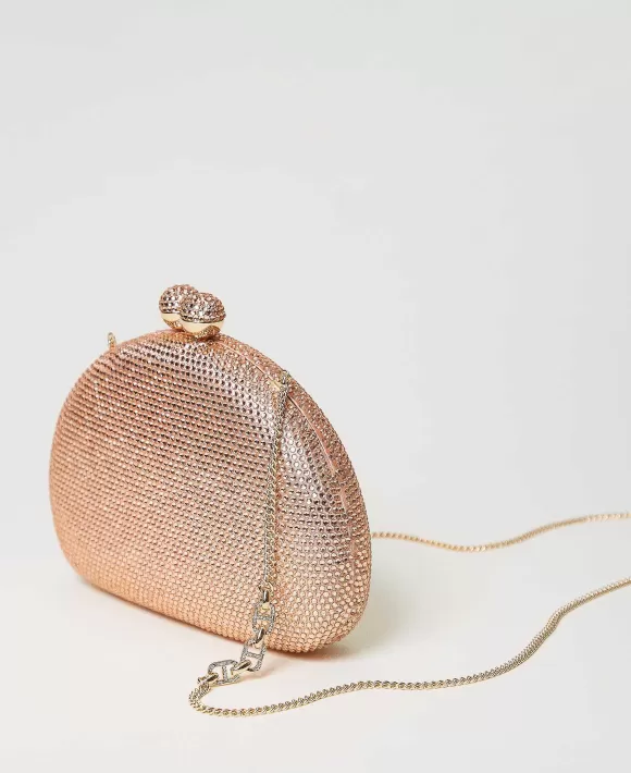 TWINSET Milano Borsa Clutch In Full Strass Arancio Outlet