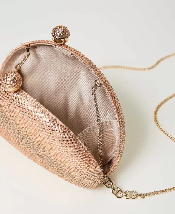 TWINSET Milano Borsa Clutch In Full Strass Arancio Outlet