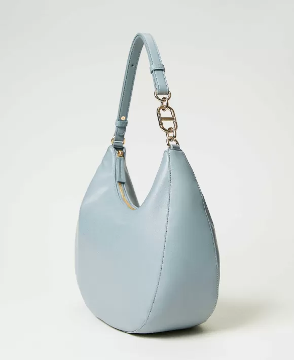 TWINSET Milano Borsa 'Croissant' Grande Con Chiusura Oval T Azzurro Flash Sale