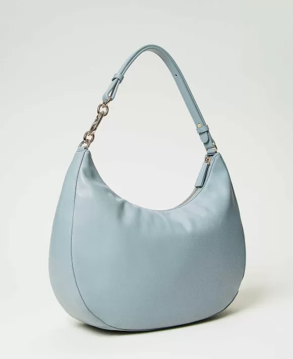 TWINSET Milano Borsa 'Croissant' Grande Con Chiusura Oval T Azzurro Flash Sale