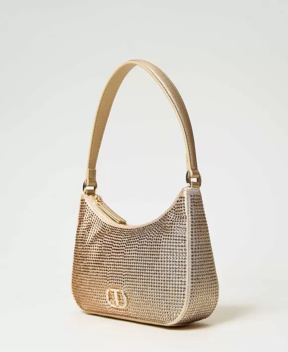 TWINSET Milano Borsa Hobo 'Moon' Party Con Strass Oro Hot