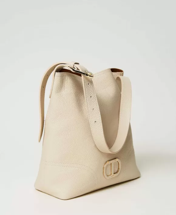 TWINSET Milano Borsa Hobo 'New York' In Pelle Beige Shop