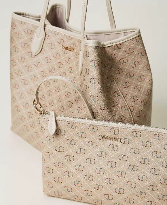 TWINSET Milano Borsa Shopper Con Stampa Floral T Beige Clearance