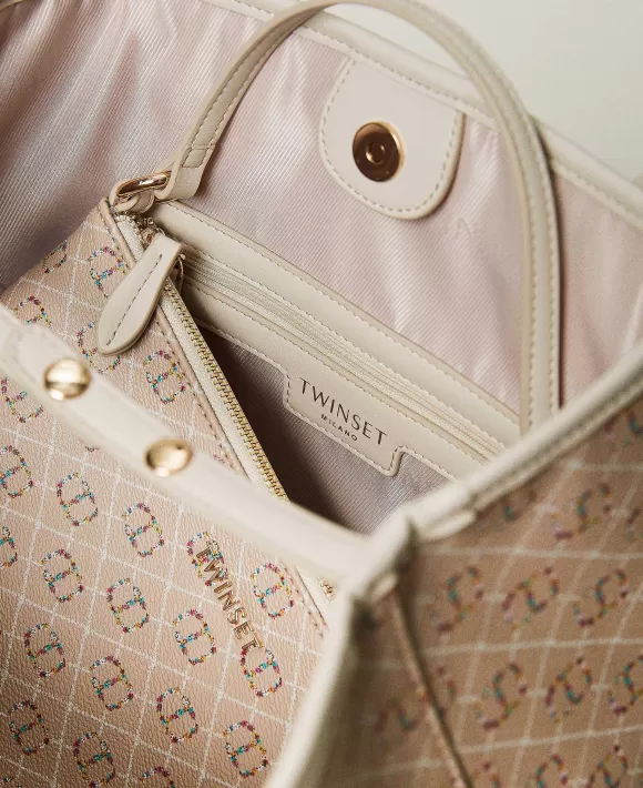 TWINSET Milano Borsa Shopper Con Stampa Floral T Beige Clearance