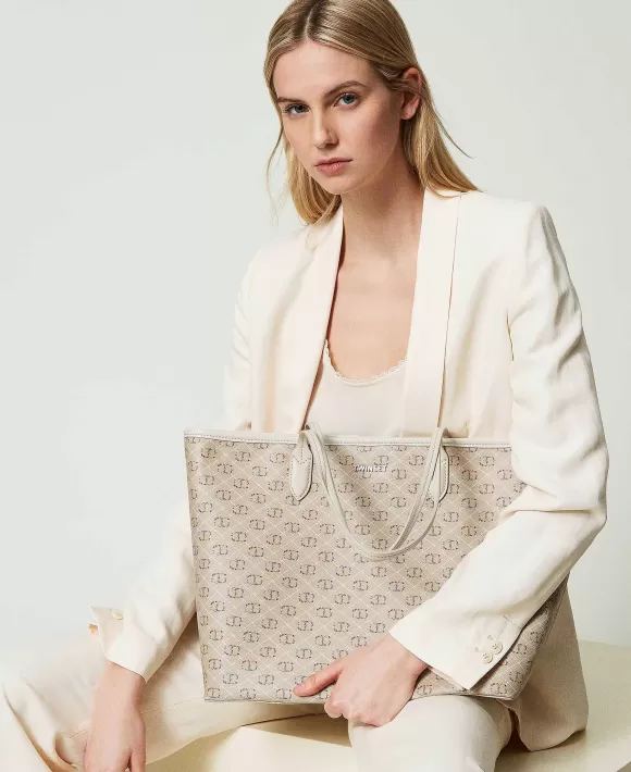 TWINSET Milano Borsa Shopper Con Stampa Floral T Beige Clearance