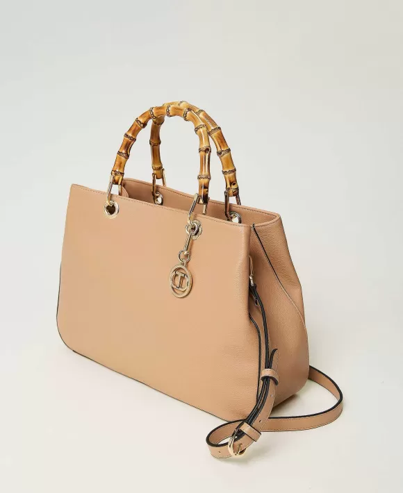 TWINSET Milano Borsa Shopper 'Florence' Con Manici In Bamb Marrone Online