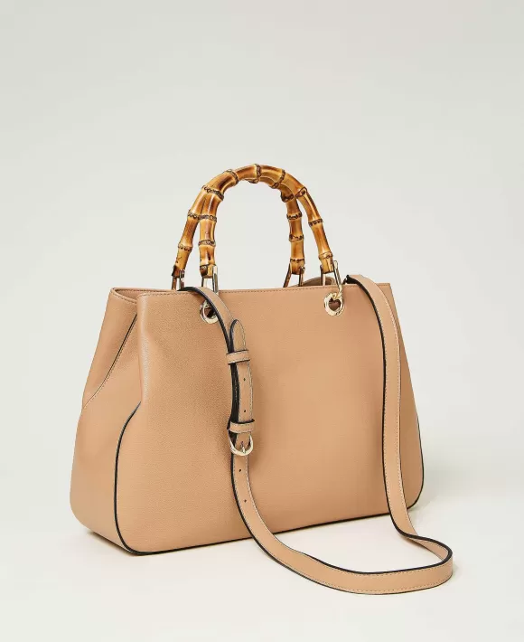 TWINSET Milano Borsa Shopper 'Florence' Con Manici In Bamb Marrone Online