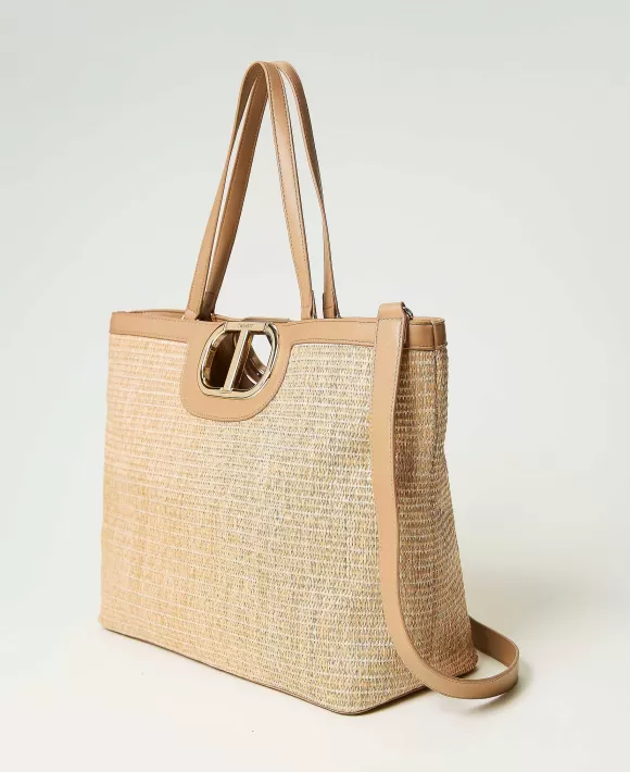 TWINSET Milano Borsa Shopper 'Lila' Con Manico Oval T Beige Discount