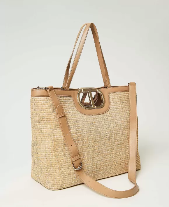 TWINSET Milano Borsa Shopper 'Lila' Con Manico Oval T Beige Discount