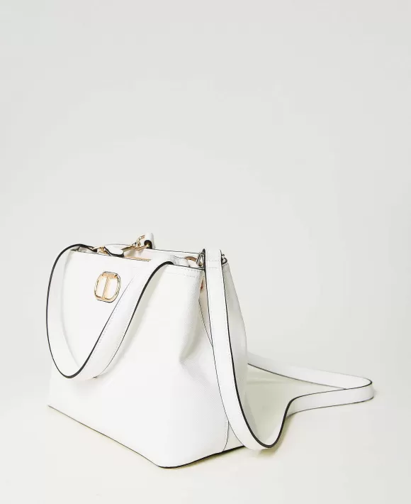 TWINSET Milano Borsa Top Handle Con Oval T Bianco Flash Sale