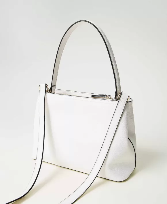 TWINSET Milano Borsa Top Handle Con Oval T Bianco Flash Sale