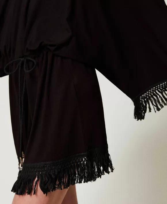 TWINSET Milano Caftano Con Frange Nero Best