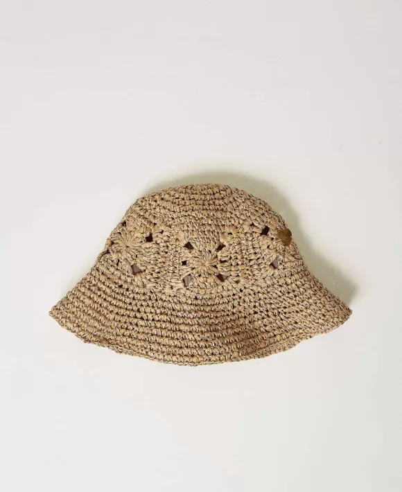 TWINSET Milano Cappello Crochet Effetto Rafia Giallo Outlet