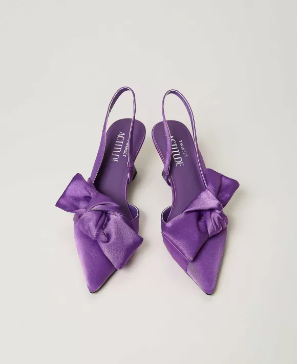 TWINSET Milano D Collet Sling Back Con Fiocco Viola Best Sale