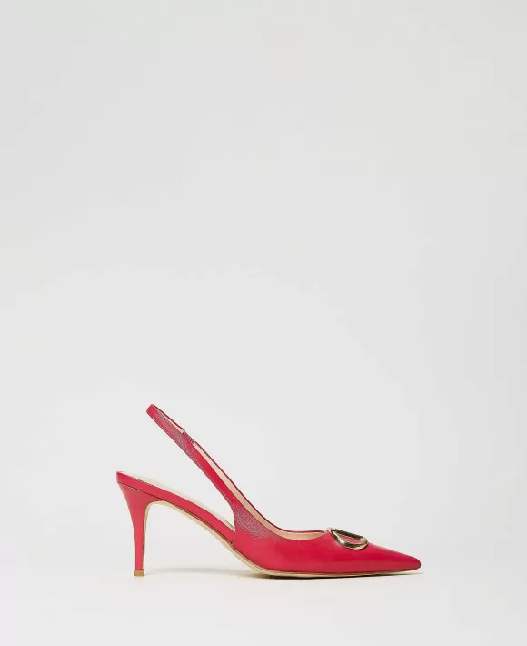 TWINSET Milano D Collet Sling Back In Pelle Fucsia Online