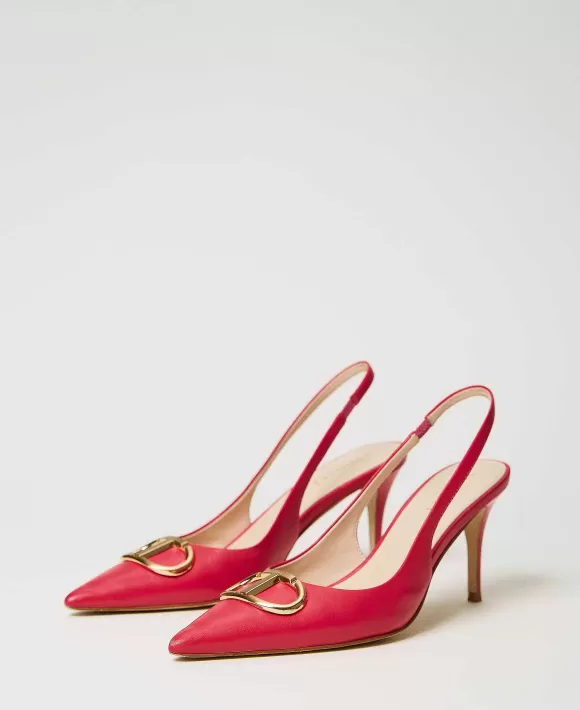 TWINSET Milano D Collet Sling Back In Pelle Fucsia Online