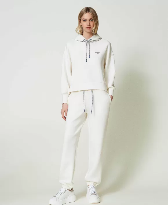 TWINSET Milano Felpa E Joggers In Tessuto Scuba Bianco Best