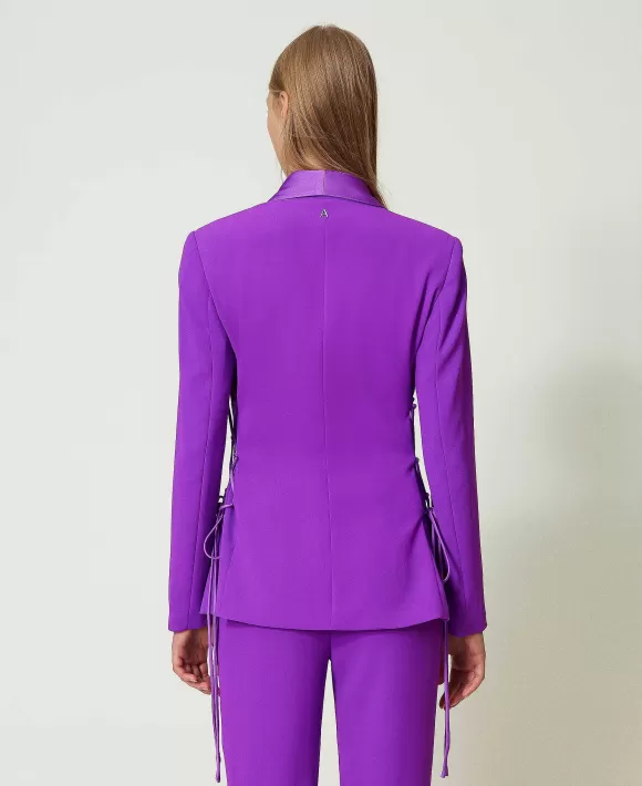 TWINSET Milano Giacca Blazer Con Coulisse Viola Store