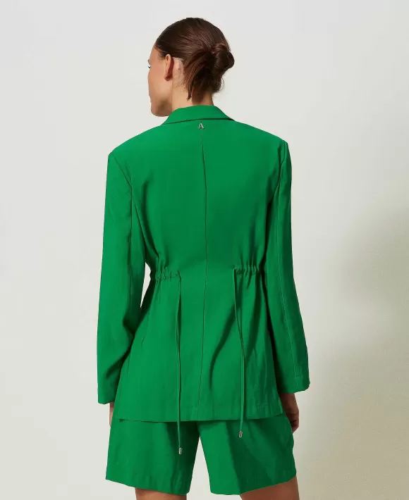 TWINSET Milano Giacca Blazer Con Coulisse Verde Best