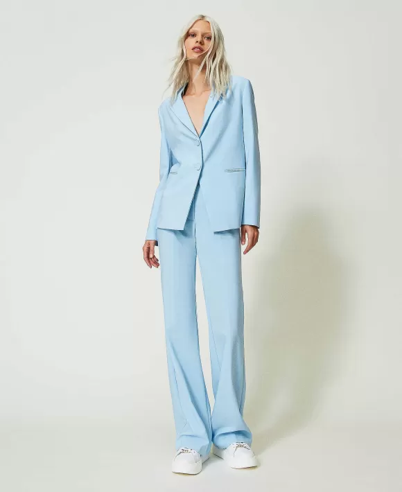 TWINSET Milano Giacca Blazer Con Cut-Out Azzurro Best