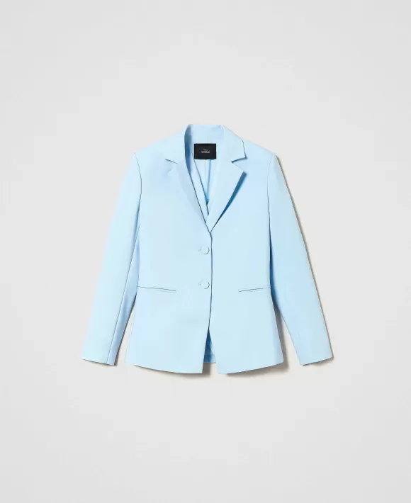 TWINSET Milano Giacca Blazer Con Cut-Out Azzurro Best