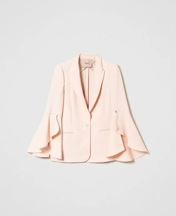 TWINSET Milano Giacca Blazer In Cr Pe Cady Rosa Cheap