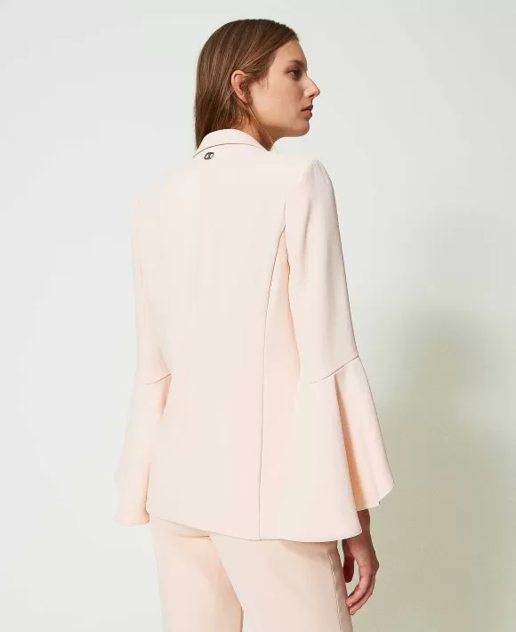 TWINSET Milano Giacca Blazer In Cr Pe Cady Rosa Cheap