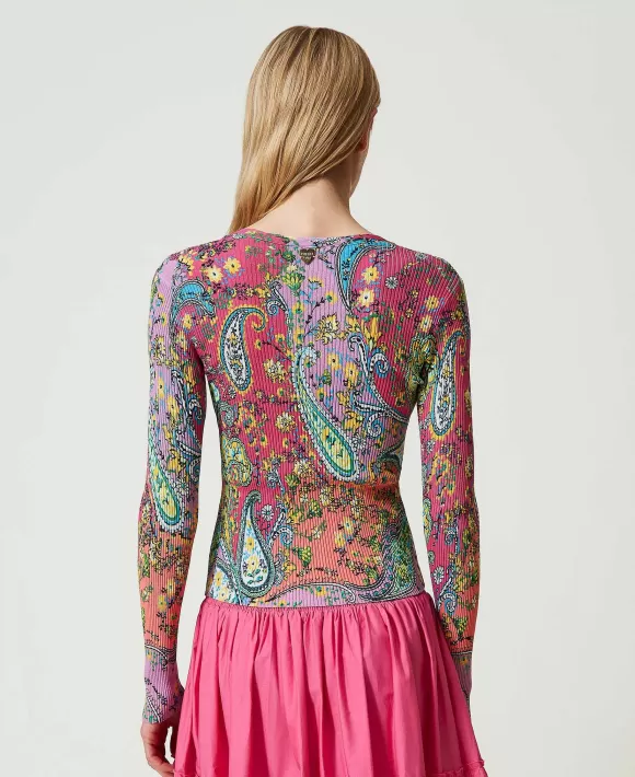 TWINSET Milano Maglia A Stampa Paisley Fantasia Fashion