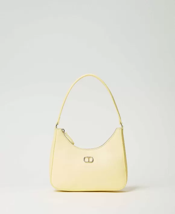 TWINSET Milano Mini Borsa Hobo Con Oval T Giallo New