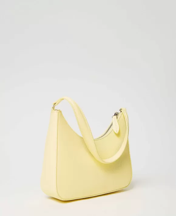 TWINSET Milano Mini Borsa Hobo Con Oval T Giallo New