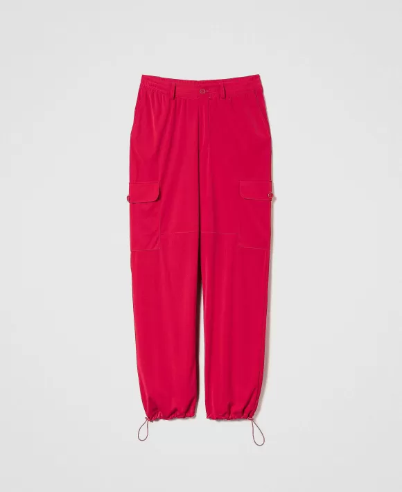 TWINSET Milano Pantaloni Cargo Con Coulisse Fucsia Best Sale