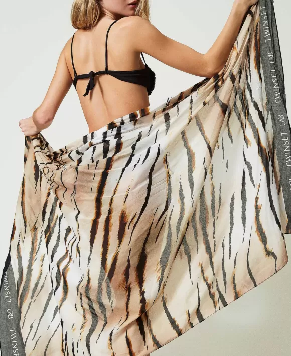 TWINSET Milano Pareo Con Stampa All Over Fantasia Clearance
