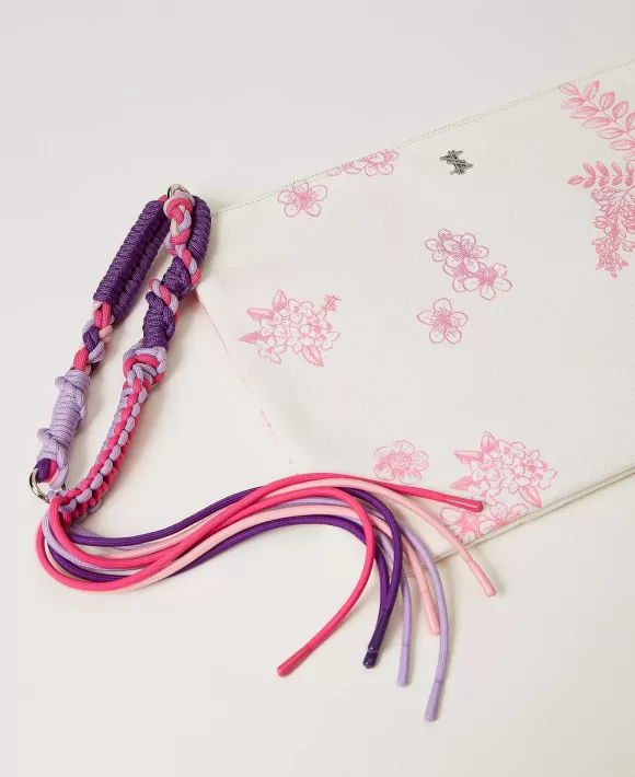 TWINSET Milano Pochette Myfo In Canvas A Fiori Rosa Fashion