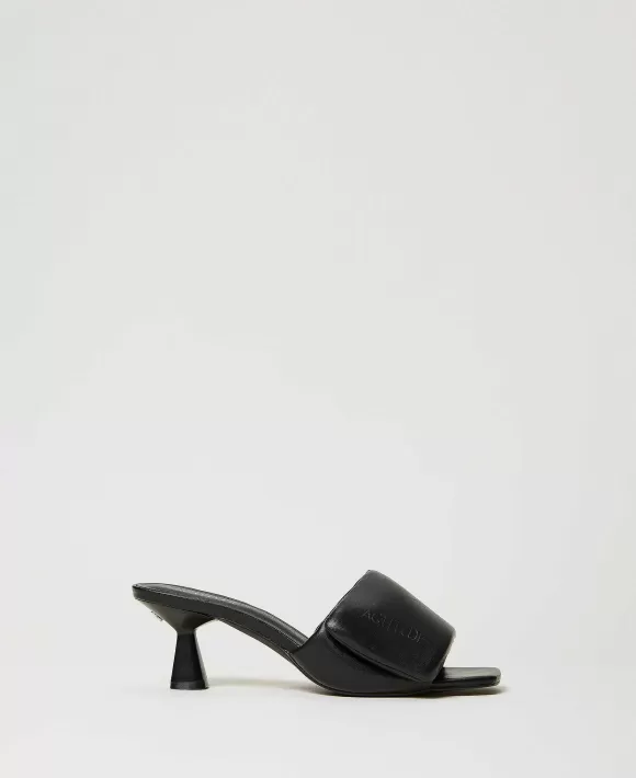 TWINSET Milano Sandali Mules Con Fascia Puffy Nero Cheap